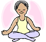 A person meditating in a seated yoga pose with eyes closed.
