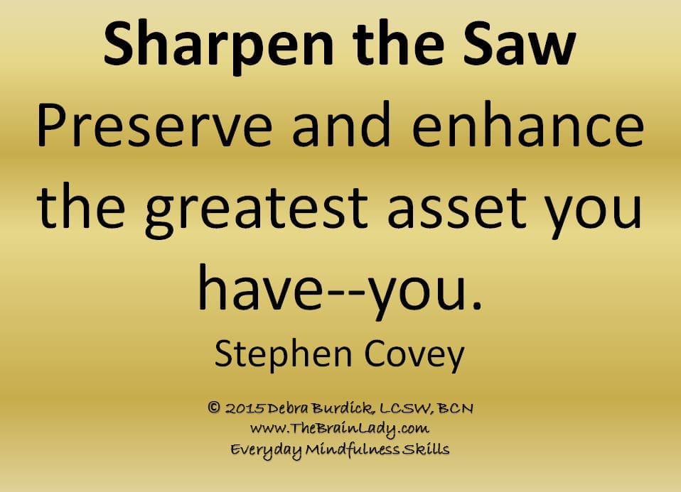 Sharpen the Saw