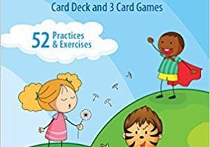 Cover of a kids' card deck and 3 card games book with colorful illustrations.