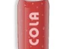 A red soda can labeled 'COLA' with bubbles on its surface.