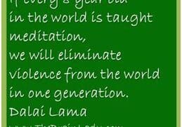 Quote about teaching meditation to children.